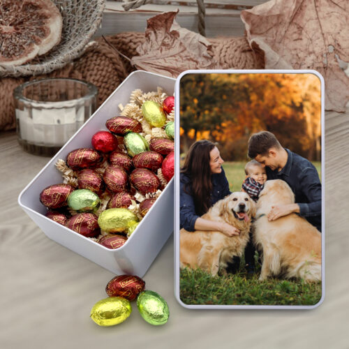 Boîte de Pâques rectangulaire - oeufs de chocolat - Avec photo – Image 3