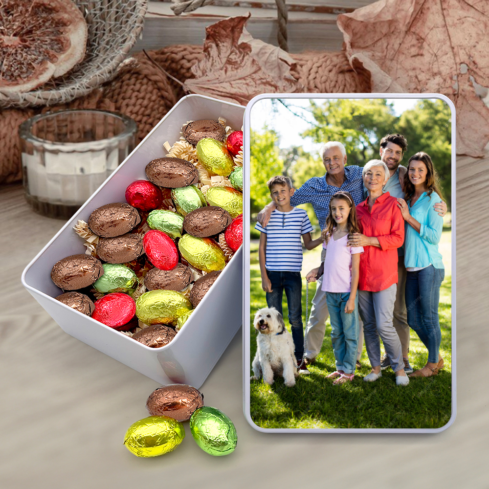 Boîte de Pâques rectangulaire - oeufs de chocolat - Avec photo – Image 3