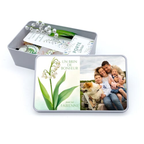 Boîte Muguet rectangulaire - Un brin de bonheur