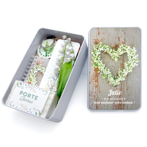 Boîte Muguet rectangulaire - Coeur de Muguet