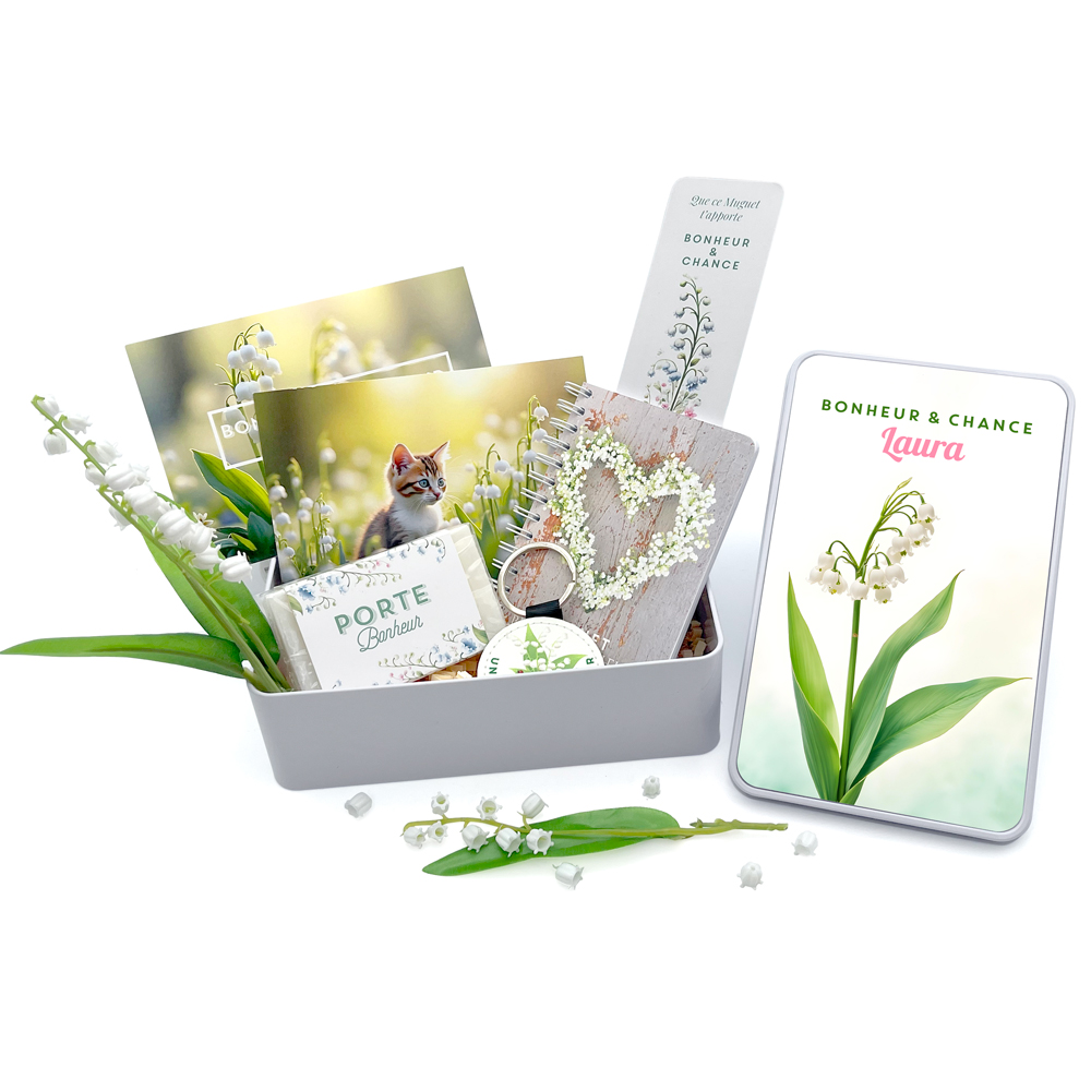 Boîte Muguet rectangulaire - Brin de muguet avec prénom – Image 2