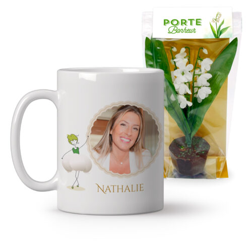 Mug Muguet avec photo  + Pot de Muguet en chocolat
