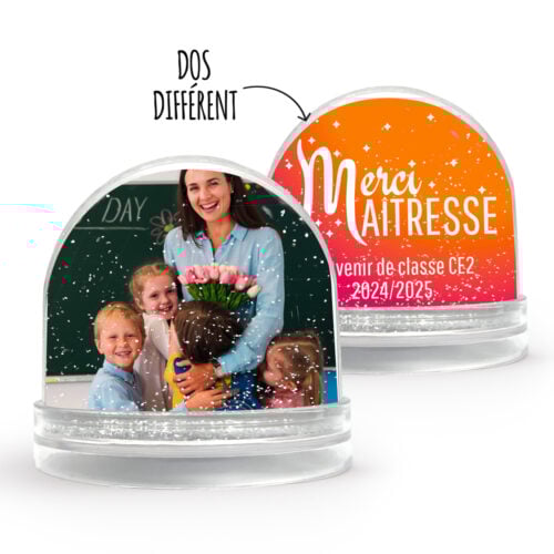 Boule anniversaire personnalisable 2 faces - Souvenir de classe
