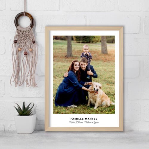 Affiche personnalisée avec cadre - Photo de famille<br> <strong>30 x 40 cm</strong> – Image 2