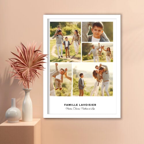 Affiche personnalisée avec cadre - Multiphotos de famille<br> <strong>30 x 40 cm</strong> – Image 4