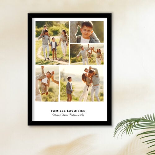 Affiche personnalisée avec cadre - Multiphotos de famille<br> <strong>30 x 40 cm</strong> – Image 2