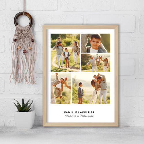 Affiche personnalisée avec cadre - Multiphotos de famille<br> <strong>30 x 40 cm</strong> – Image 3