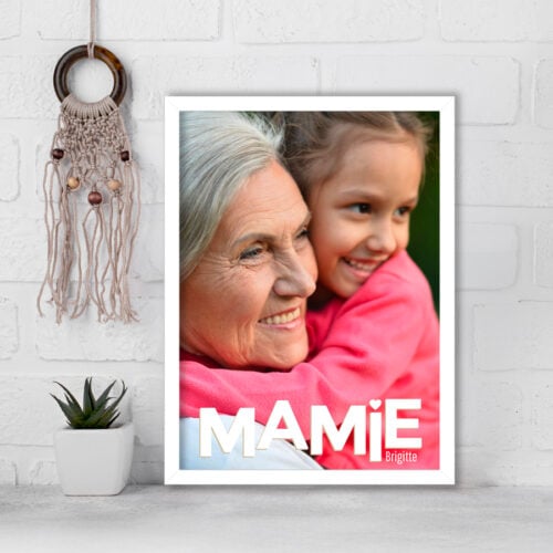 Affiche personnalisée avec cadre - Mamie<br> <strong>30 x 40 cm</strong> – Image 3
