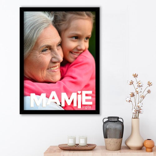 Affiche personnalisée avec cadre - Mamie<br> <strong>30 x 40 cm</strong> – Image 2