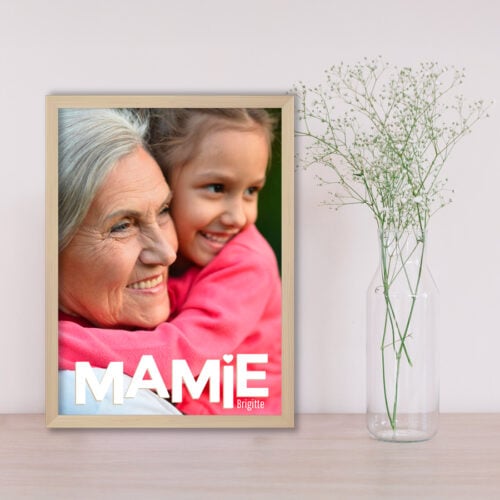 Affiche personnalisée avec cadre - Mamie<br> <strong>30 x 40 cm</strong> – Image 4