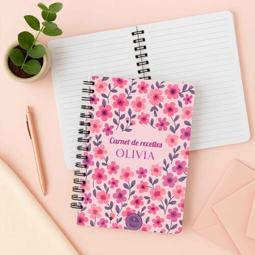 Carnet papier - Carnet de recettes fleurs – Image 2