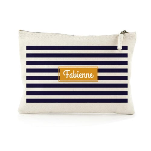 Pochette personnalisée - Rayures avec prénom