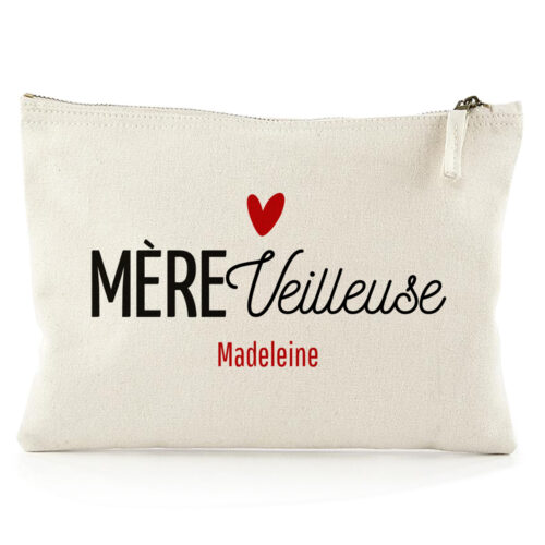 Grande pochette personnalisée - Mère Veilleuse<br> <strong>28 x 20 cm</strong>