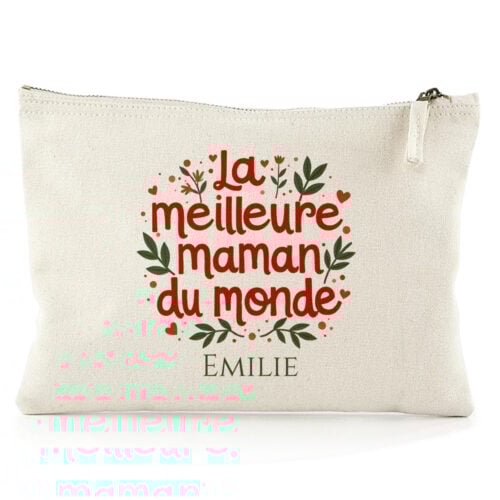 Grande pochette personnalisée - La meilleure Maman du monde<br> <strong>28 x 20 cm</strong>