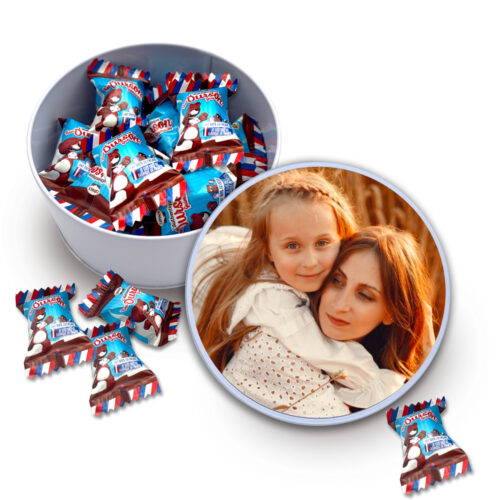 Boîte Ronde Petits Oursons Guimauve – Avec Photo