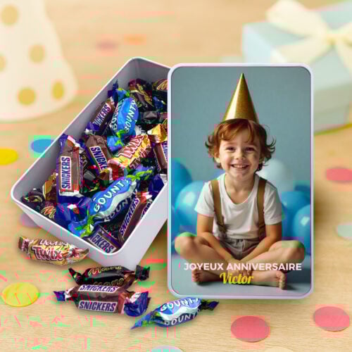 Boîte rectangulaire mini douceurs – Joyeux anniversaire – Image 2