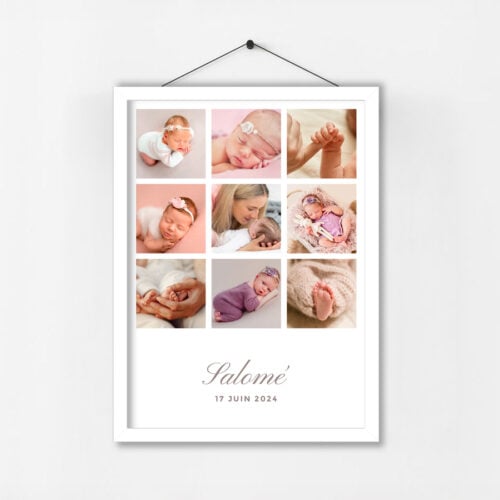 Affiche personnalisée avec cadre - Photos de naissance<br> <strong>30 x 40 cm</strong> – Image 4