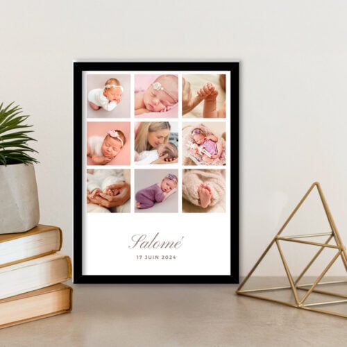 Affiche personnalisée avec cadre - Photos de naissance<br> <strong>30 x 40 cm</strong> – Image 2