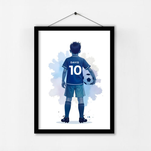 Affiche personnalisée avec cadre - Star de football<br> <strong>30 x 40 cm</strong> – Image 2