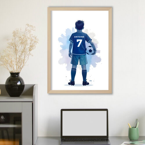 Affiche personnalisée avec cadre - Star de football<br> <strong>30 x 40 cm</strong> – Image 3