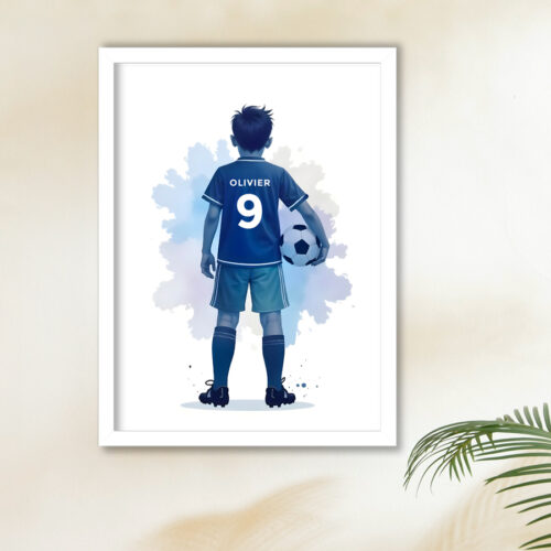 Affiche personnalisée avec cadre - Star de football<br> <strong>30 x 40 cm</strong> – Image 4