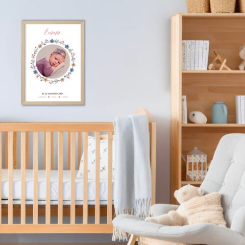 Affiche personnalisée avec cadre - Couronne avec photo<br> <strong>30 x 40 cm</strong> – Image 4