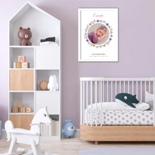 Affiche personnalisée avec cadre - Couronne avec photo<br> <strong>30 x 40 cm</strong> – Image 3