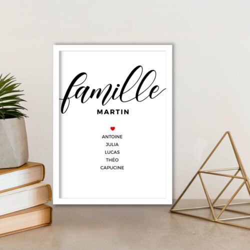 Affiche personnalisée avec cadre - Famille<br> <strong>30 x 40 cm</strong> – Image 3