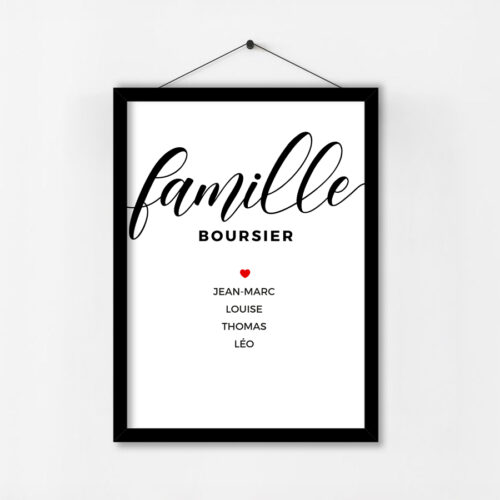 Affiche personnalisée avec cadre - Famille<br> <strong>30 x 40 cm</strong> – Image 2