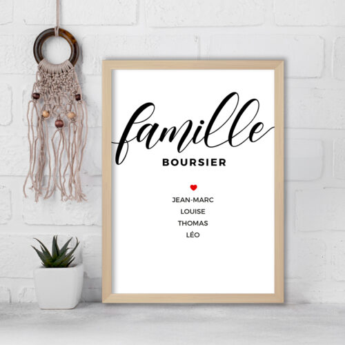 Affiche personnalisée avec cadre - Famille<br> <strong>30 x 40 cm</strong> – Image 4