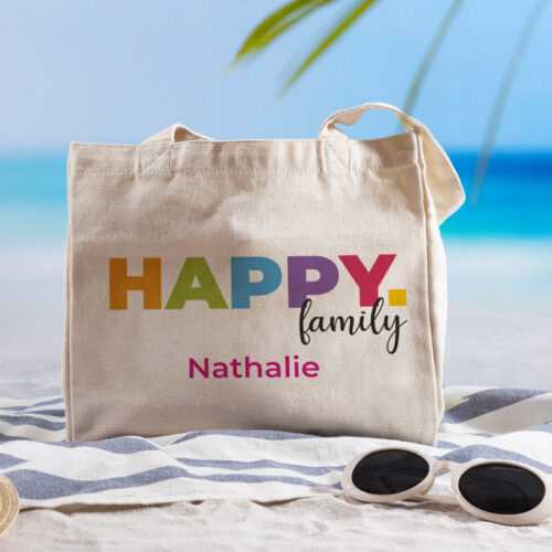 Sac cabas personnalisé - Happy family – Image 2