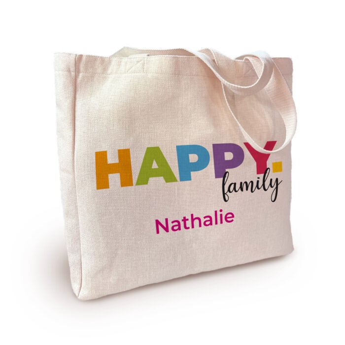 Sac cabas personnalisé - Happy family
