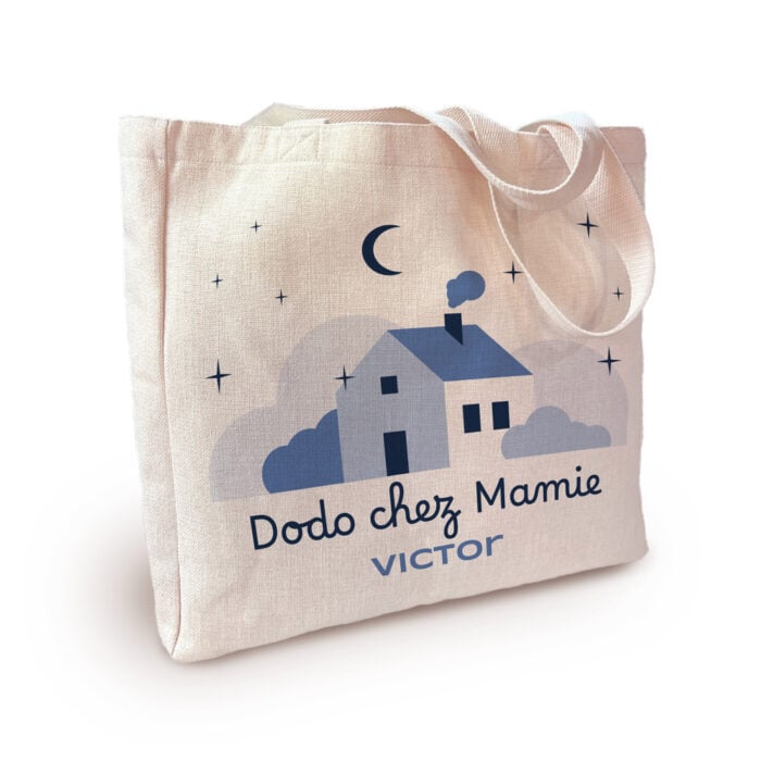 Sac cabas personnalisé - Dodo chez Mamie