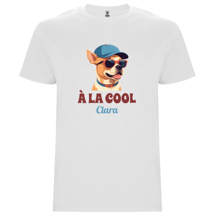 T-shirt blanc - A la cool avec prénom