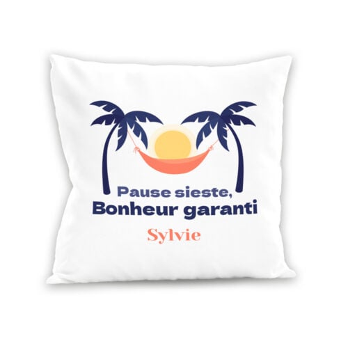 Coussin blanc - Pause sieste