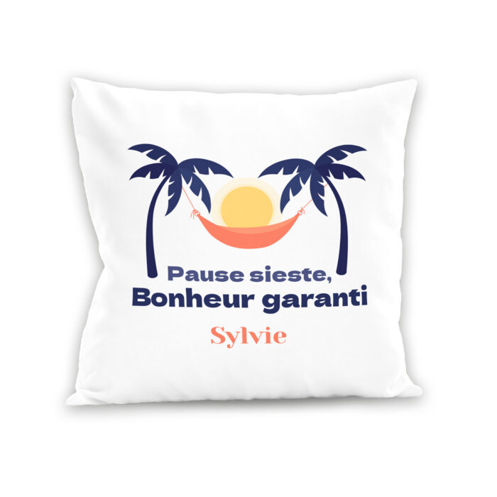 Coussin blanc - Pause sieste