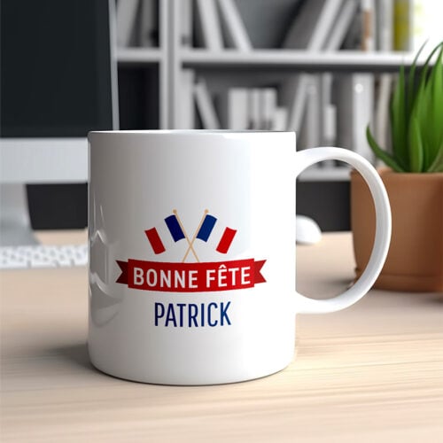 Mug blanc personnalisé - Bonne fête des patriotes – Image 2
