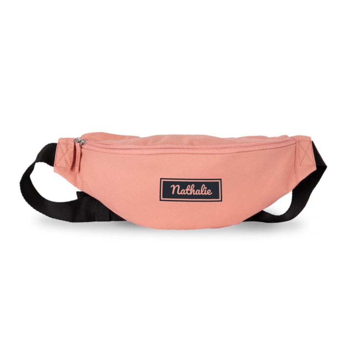 Sac banane rose – Cadre avec prénom