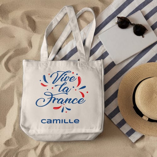 Sac cabas personnalisé - Vive la France ! – Image 2