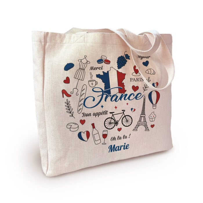 Sac cabas personnalisé - J'aime la France !
