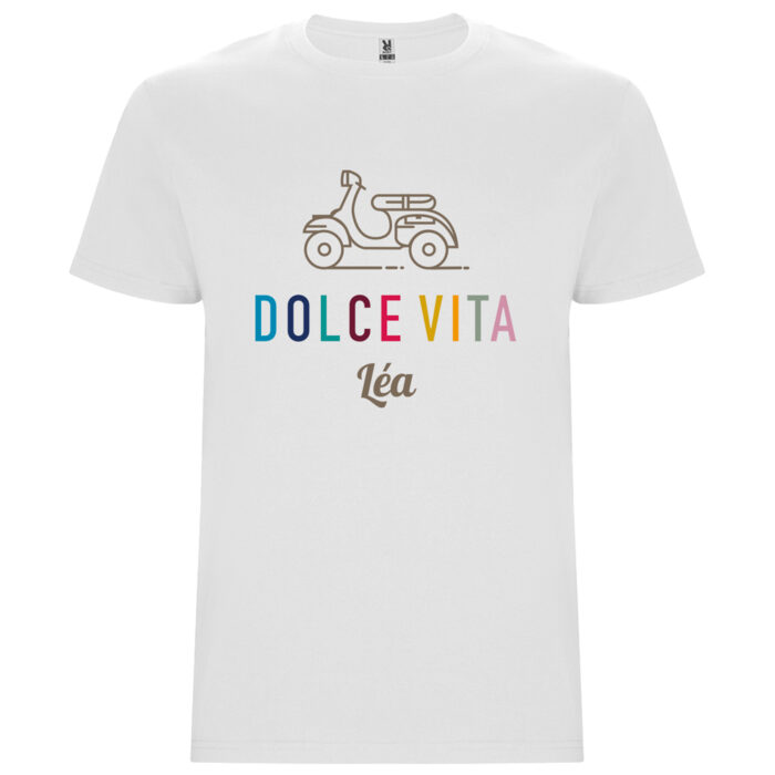 T-shirt blanc - Dolce Vita avec prénom
