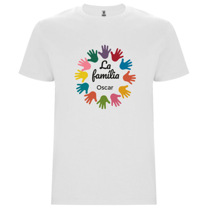 T-shirt blanc - La família avec prénom