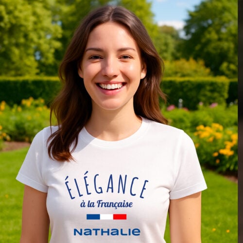 T-shirt blanc - Elégance à la française – Image 2