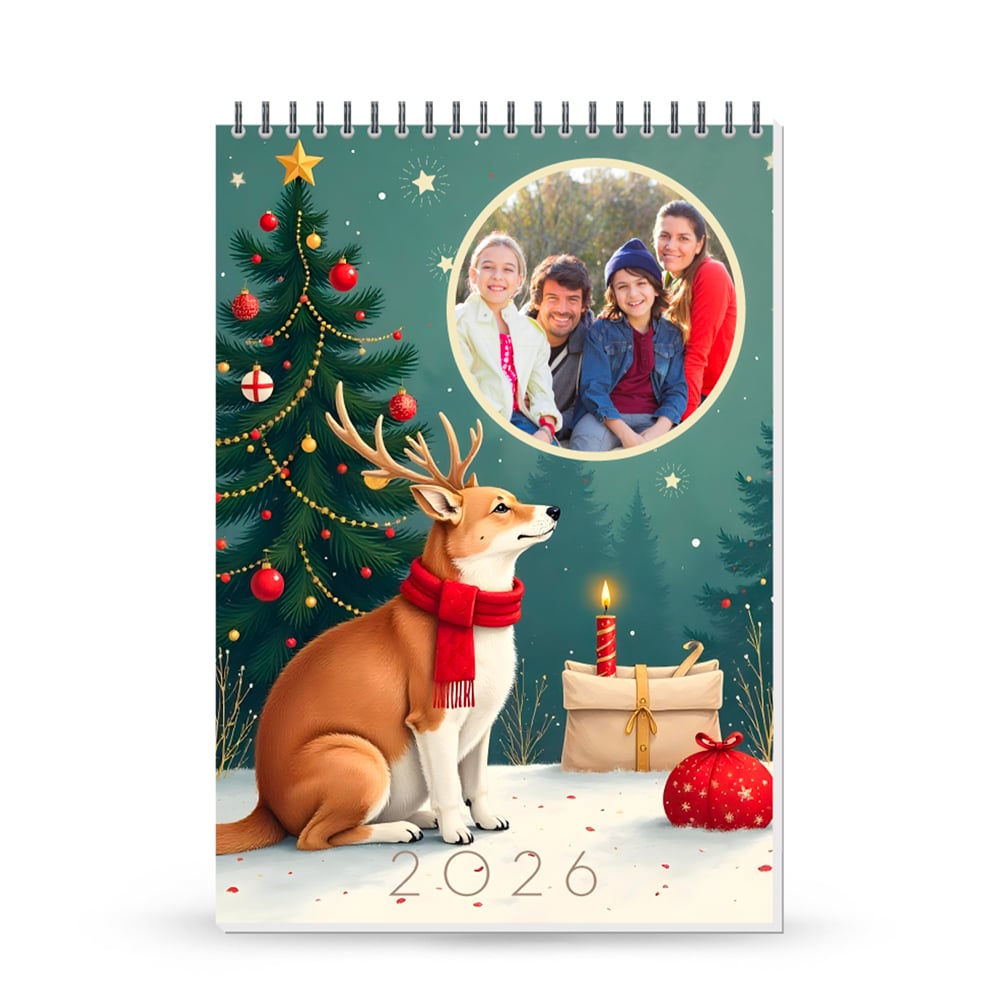 Le Calendrier mural format A4 - 13 pages avec reliure