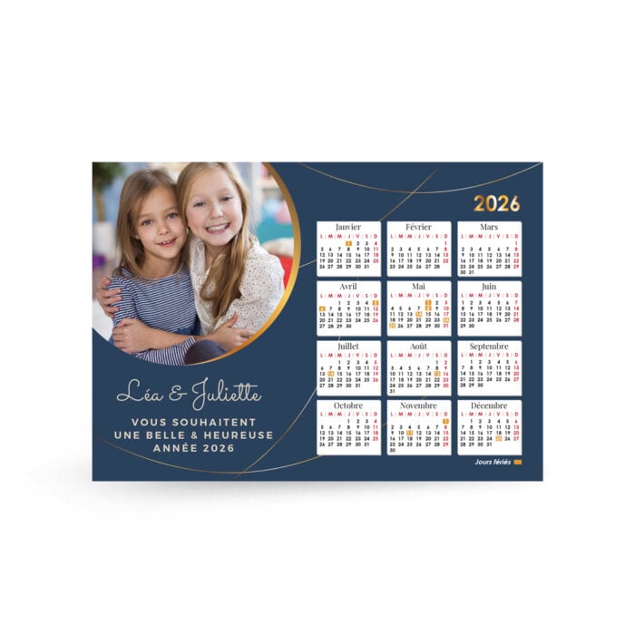 Calendrier A4 - Photo enfants