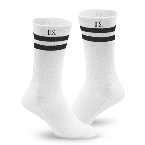 Chaussettes de sport Noir – Initiales