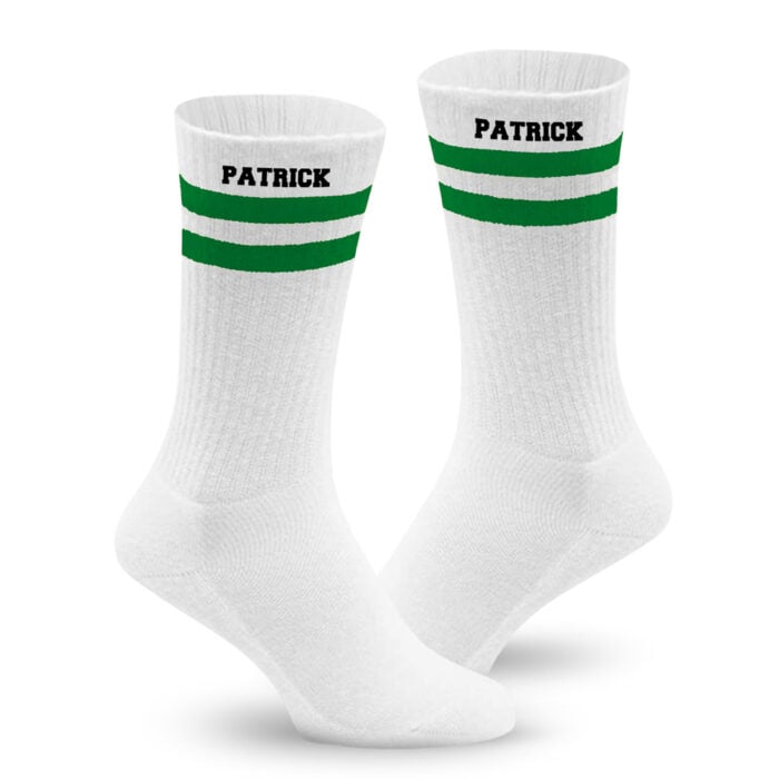 Chaussettes de sport Verte – Prénom