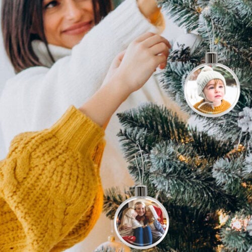 Boule de Noël ronde transparente - Photo – Image 2