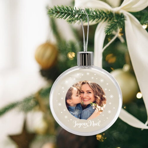 Boule de Noël ronde transparente - Joyeux Noël – Image 2
