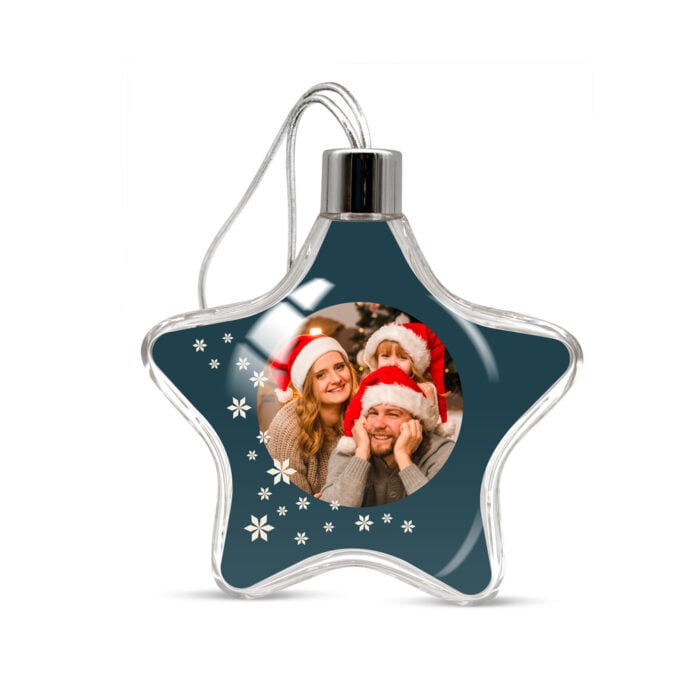 Boule de Noël étoile transparente - Photo de Noël